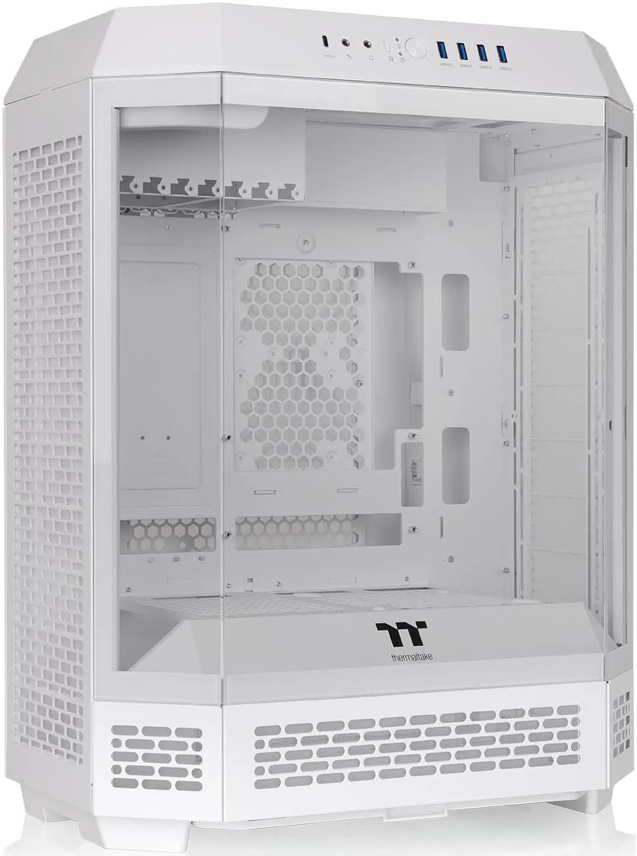 Main image of Thermaltake Tower 600 Snow Mid-Tower ATX Case; 3 Tempered Glass Panels; Hidden-Connector Motherboard Support; Rotational PCI-e Slots; CA-1Z1-00M6WN-00