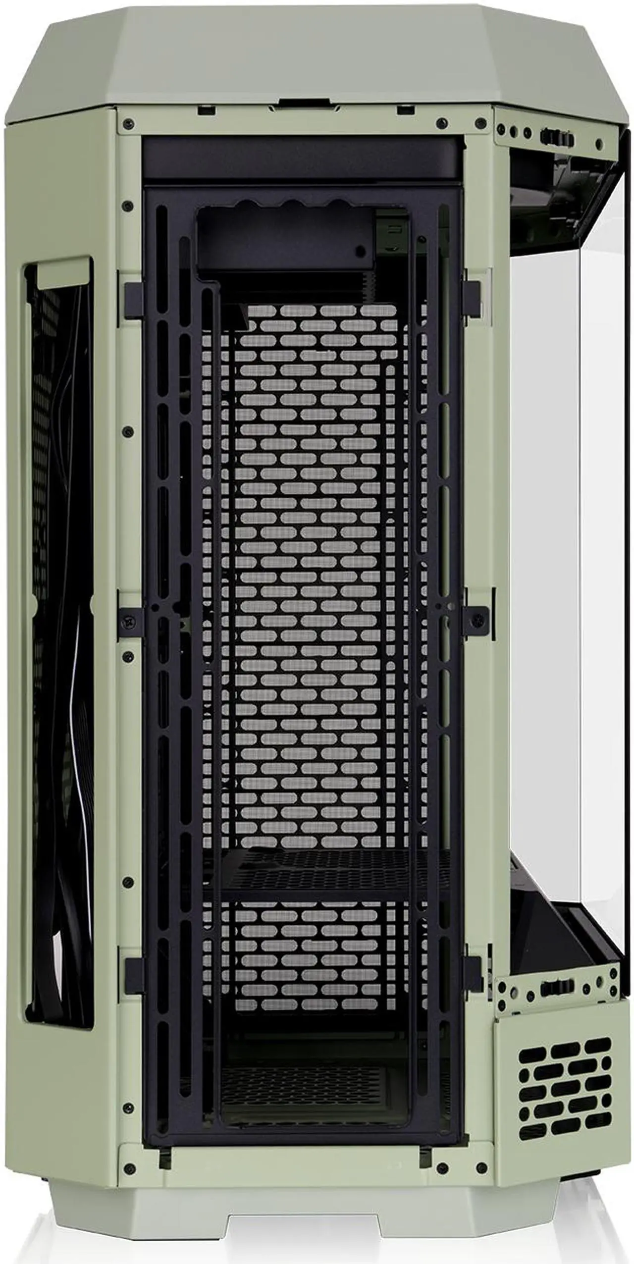 Alt view image 8 of 20 - Thermaltake Tower 600 Matcha Green Mid-Tower ATX Case; 3 Tempered Glass Panels; Hidden-Connector Motherboard Support; Rotational PCI-e Slots; CA-1Z1-00MEWN-00