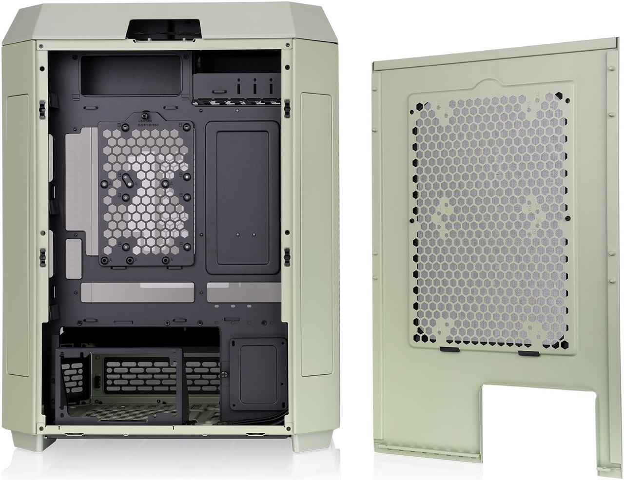 Alt view image 9 of 20 - Thermaltake Tower 600 Matcha Green Mid-Tower ATX Case; 3 Tempered Glass Panels; Hidden-Connector Motherboard Support; Rotational PCI-e Slots; CA-1Z1-00MEWN-00