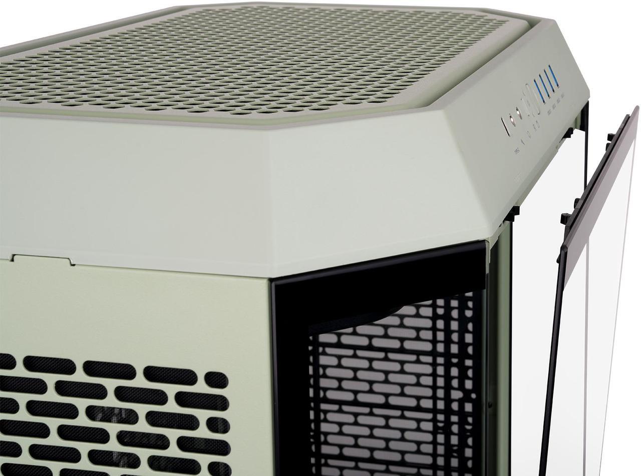 Alt view image 14 of 20 - Thermaltake Tower 600 Matcha Green Mid-Tower ATX Case; 3 Tempered Glass Panels; Hidden-Connector Motherboard Support; Rotational PCI-e Slots; CA-1Z1-00MEWN-00