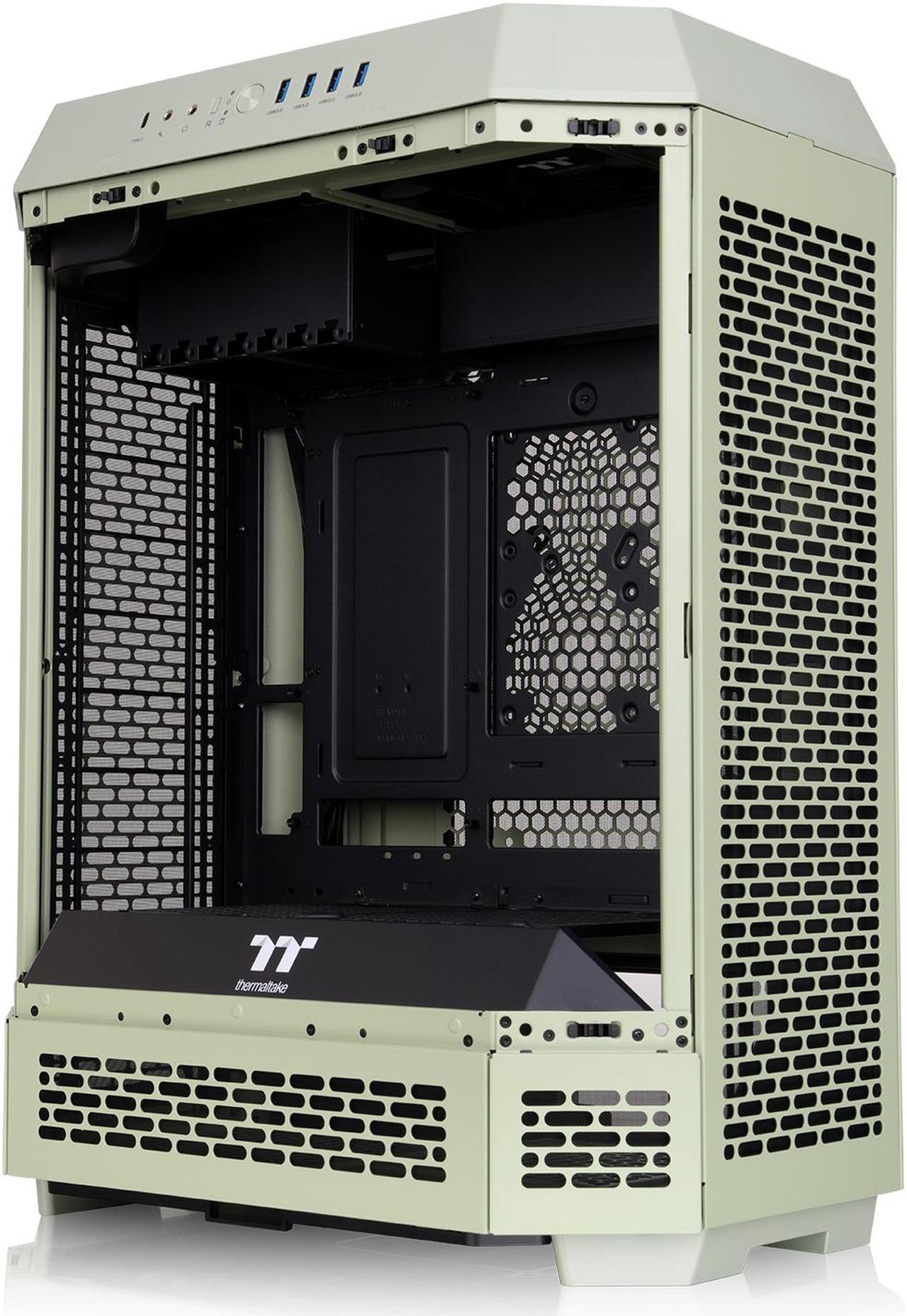 Alt view image 18 of 20 - Thermaltake Tower 600 Matcha Green Mid-Tower ATX Case; 3 Tempered Glass Panels; Hidden-Connector Motherboard Support; Rotational PCI-e Slots; CA-1Z1-00MEWN-00