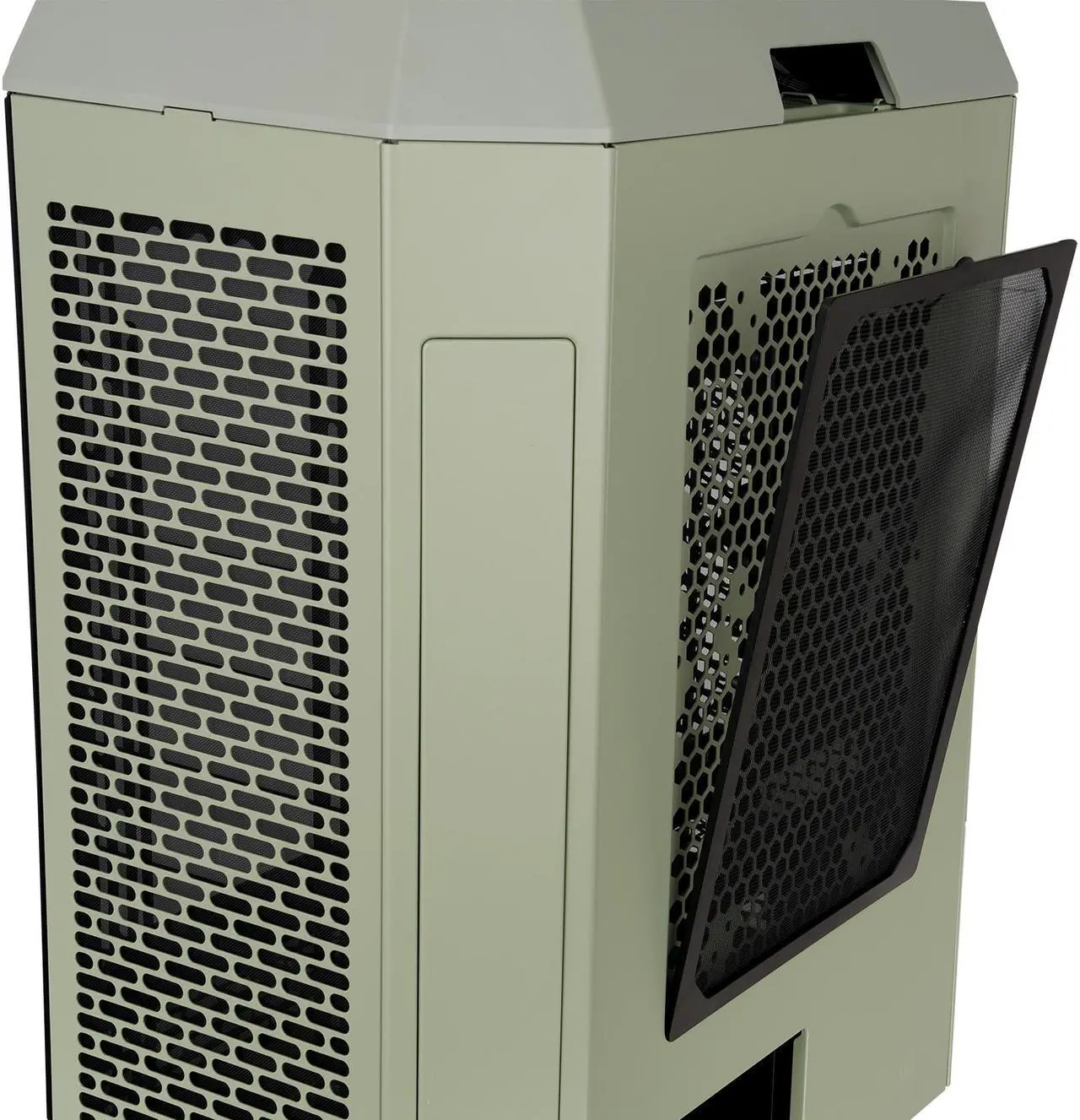 Alt view image 20 of 20 - Thermaltake Tower 600 Matcha Green Mid-Tower ATX Case; 3 Tempered Glass Panels; Hidden-Connector Motherboard Support; Rotational PCI-e Slots; CA-1Z1-00MEWN-00