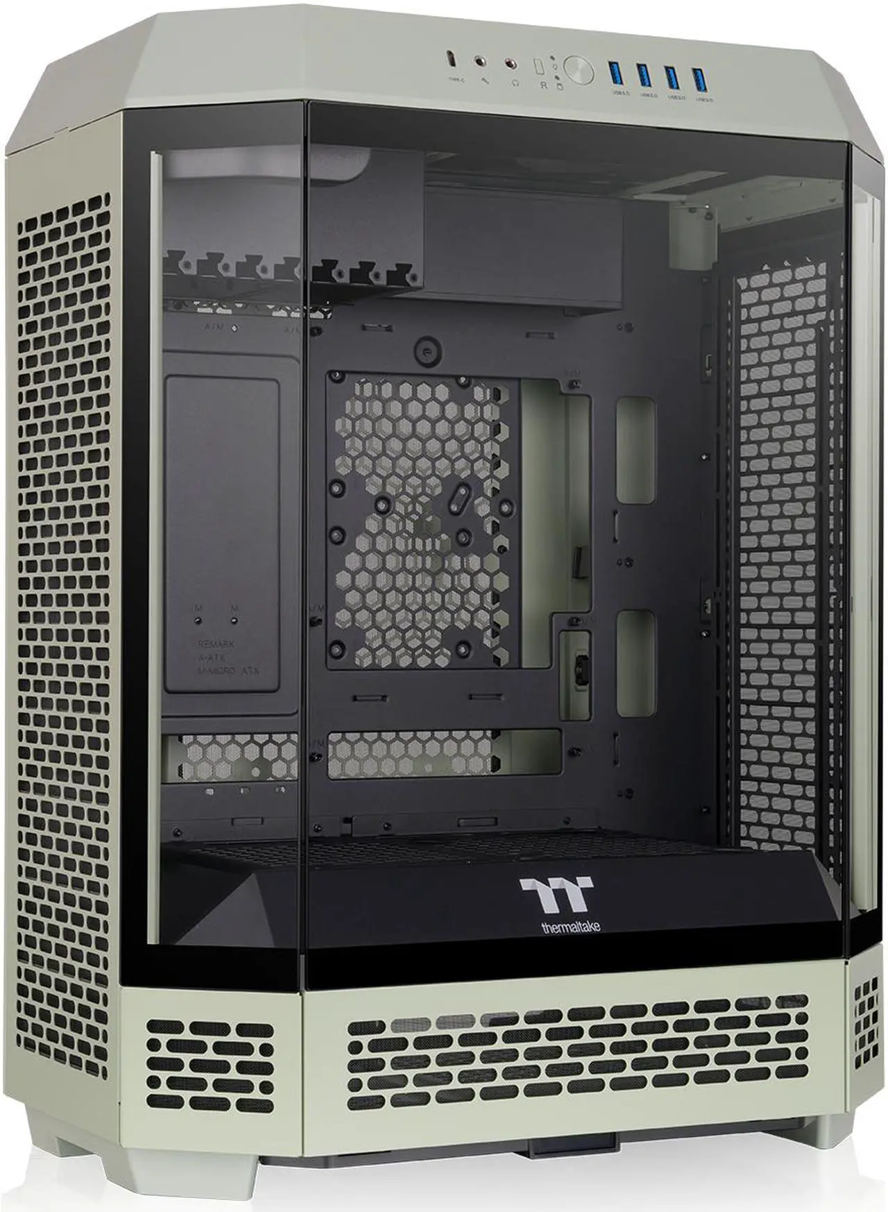 Main image of Thermaltake Tower 600 Matcha Green Mid-Tower ATX Case; 3 Tempered Glass Panels; Hidden-Connector Motherboard Support; Rotational PCI-e Slots; CA-1Z1-00MEWN-00