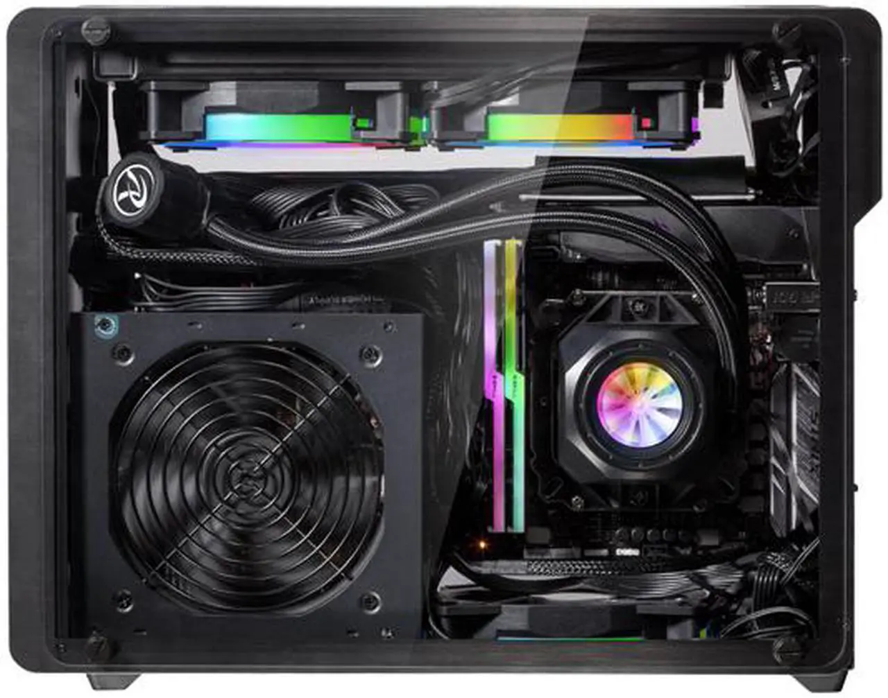 Alt view image 3 of 7 - RAIJINTEK OPHION EVO, a SFF Case (Mini-TX) w/ Tempered Glass, Max. 330mm VGA Card, ATX PSU , TYPE-C Hub, Riser Card, 3x2.5" HDD, Magnetic Design Dust Filter, 240 AIO Water Cooling Option On Top