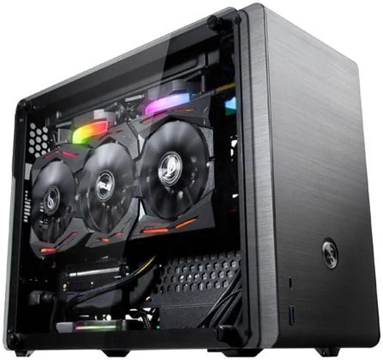 Alt view image 4 of 7 - RAIJINTEK OPHION EVO, a SFF Case (Mini-TX) w/ Tempered Glass, Max. 330mm VGA Card, ATX PSU , TYPE-C Hub, Riser Card, 3x2.5" HDD, Magnetic Design Dust Filter, 240 AIO Water Cooling Option On Top