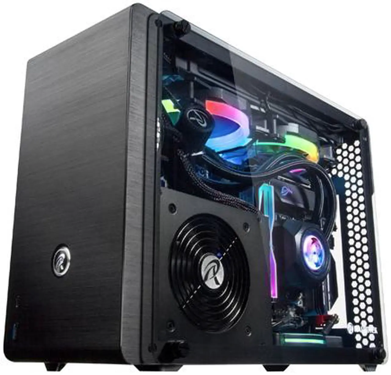 Alt view image 5 of 7 - RAIJINTEK OPHION EVO, a SFF Case (Mini-TX) w/ Tempered Glass, Max. 330mm VGA Card, ATX PSU , TYPE-C Hub, Riser Card, 3x2.5" HDD, Magnetic Design Dust Filter, 240 AIO Water Cooling Option On Top