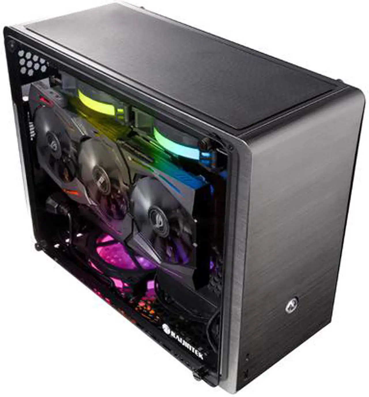 Alt view image 6 of 7 - RAIJINTEK OPHION EVO, a SFF Case (Mini-TX) w/ Tempered Glass, Max. 330mm VGA Card, ATX PSU , TYPE-C Hub, Riser Card, 3x2.5" HDD, Magnetic Design Dust Filter, 240 AIO Water Cooling Option On Top