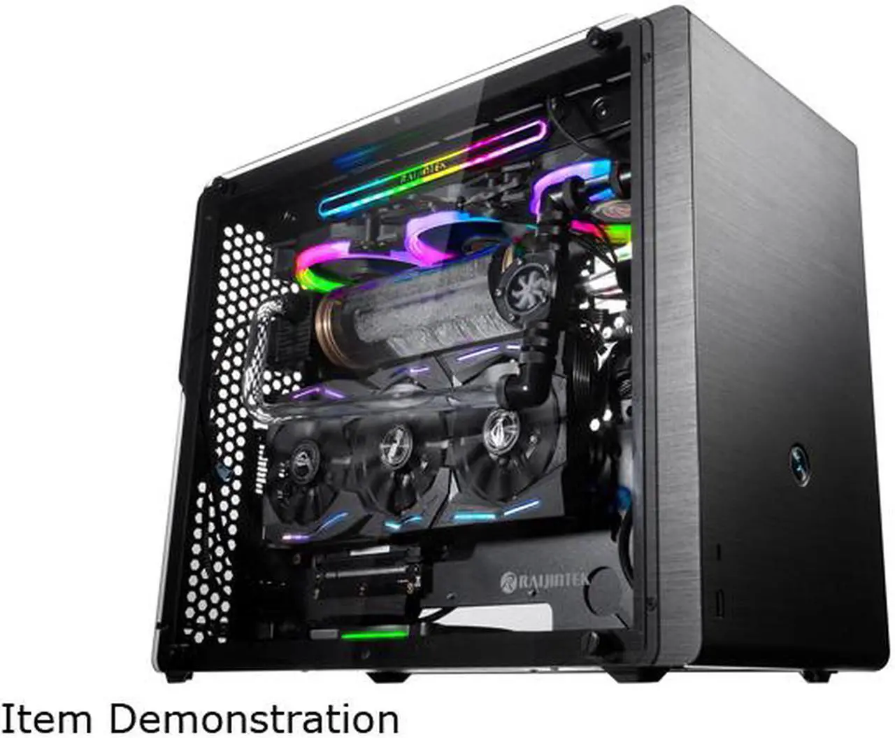 Alt view image 4 of 7 - OPHION M EVO TGS, a SFF case (micro ATX) with tempered glass, is designed to fulfill a smallest case built, compatible with max. 410mm VGA card, max. 3pcs 200mm fan, ATX PSU and comes with Riser card