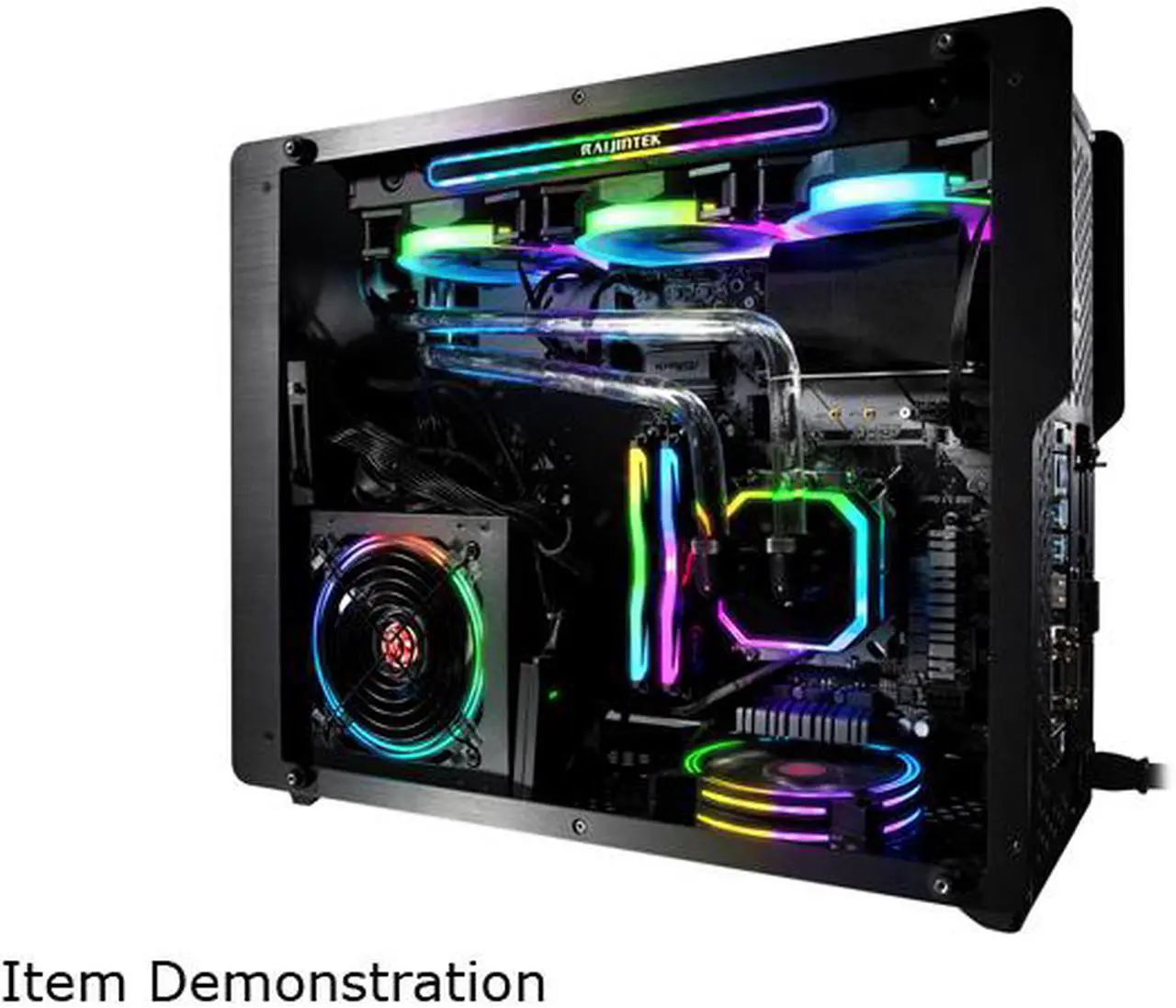 Alt view image 6 of 7 - OPHION M EVO TGS, a SFF case (micro ATX) with tempered glass, is designed to fulfill a smallest case built, compatible with max. 410mm VGA card, max. 3pcs 200mm fan, ATX PSU and comes with Riser card