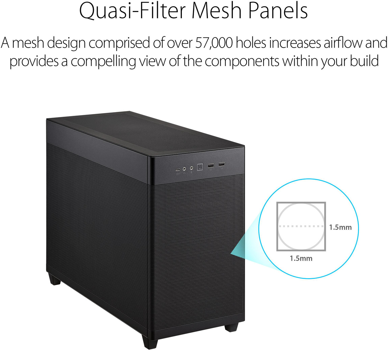 Open Box: ASUS AP201 Type-C Airflow-focused Micro-ATX,Mini-ITX Computer Case, Support 360/280 Liquid Cooling - Black - Newegg.ca - Open Box condition - Image 21