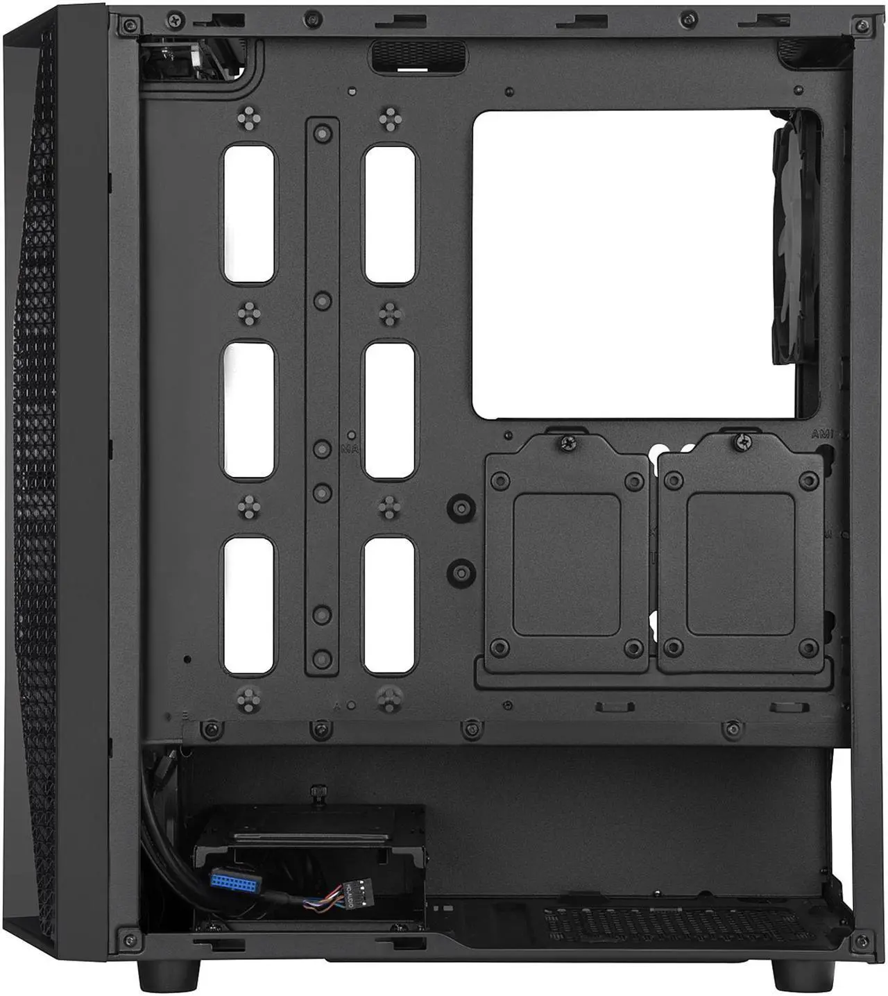 Alt view image 6 of 20 - silverstone fara b1 pro, argb lighting, tempered glass, mid tower atx chassis, sst-fab1b-pro