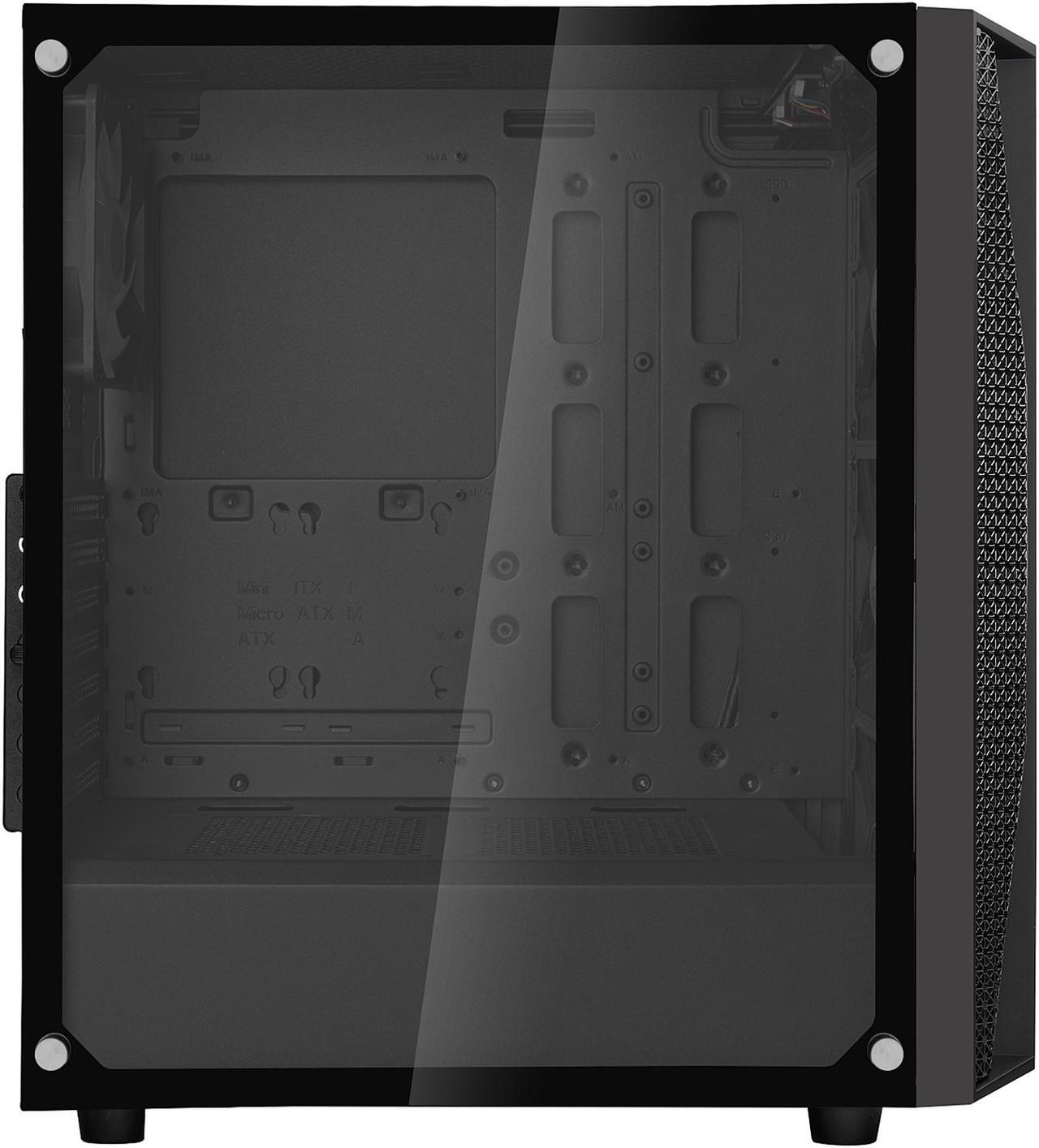 Alt view image 7 of 20 - silverstone fara b1 pro, argb lighting, tempered glass, mid tower atx chassis, sst-fab1b-pro