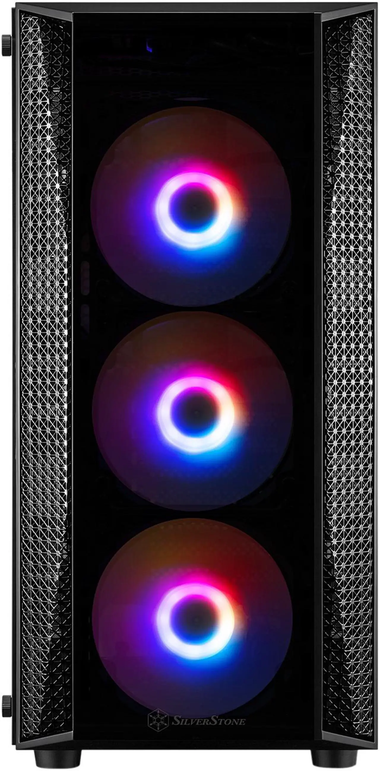 Alt view image 3 of 20 - silverstone fara b1 pro, argb lighting, tempered glass, mid tower atx chassis, sst-fab1b-pro