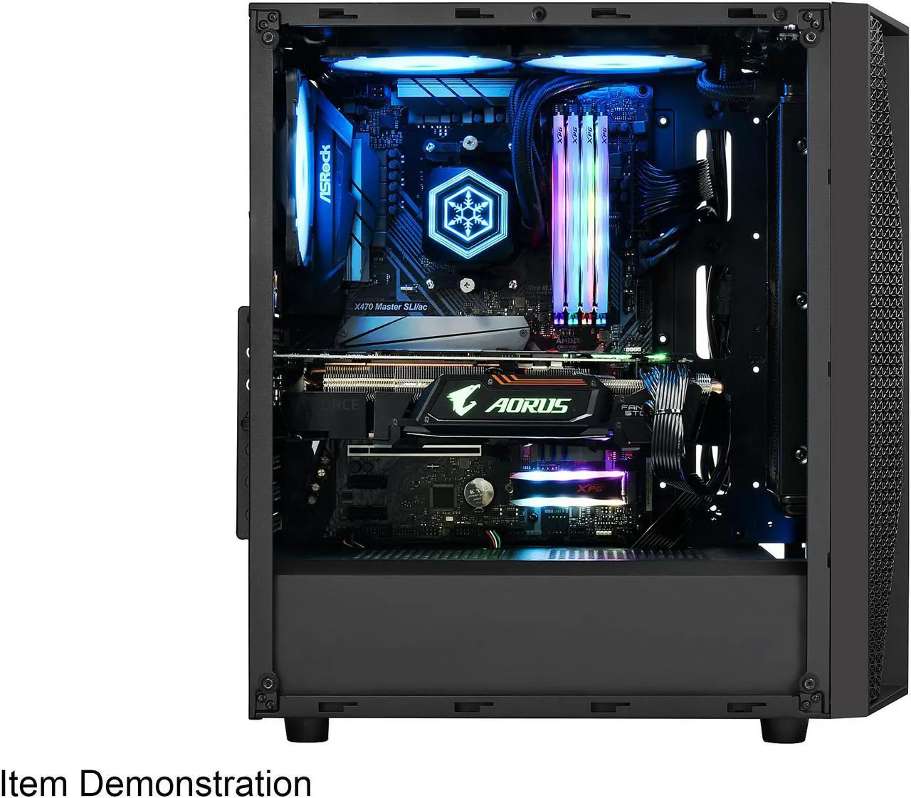 Alt view image 8 of 20 - silverstone fara b1 pro, argb lighting, tempered glass, mid tower atx chassis, sst-fab1b-pro
