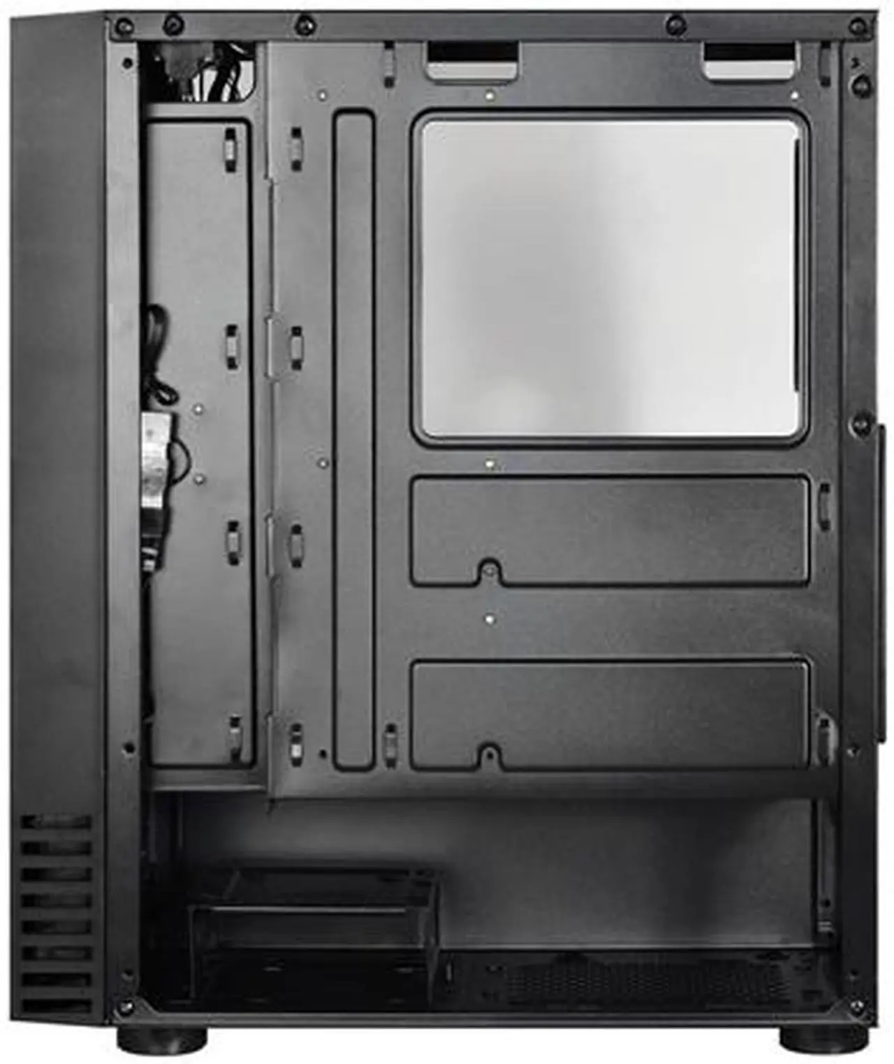Alt view image 3 of 6 - Montech X2 MESH Black ATX Mid-Tower Case/High Airflow, Fine Mesh Front Panel, Full Glass Side Panel
, Pre-Installed 2 x 140mm, 1 x 120 mm Rainbow Led Fans