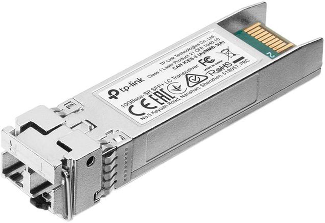 TP-Link TL-SM5110-SR | 10G-SR SFP+ LC Transceiver, Multi-Mode SFP Module| Plug and Play | LC/UPC interface | Hot Pluggable | Up to 300m/33m distance | Support SFP+MSA & DDM