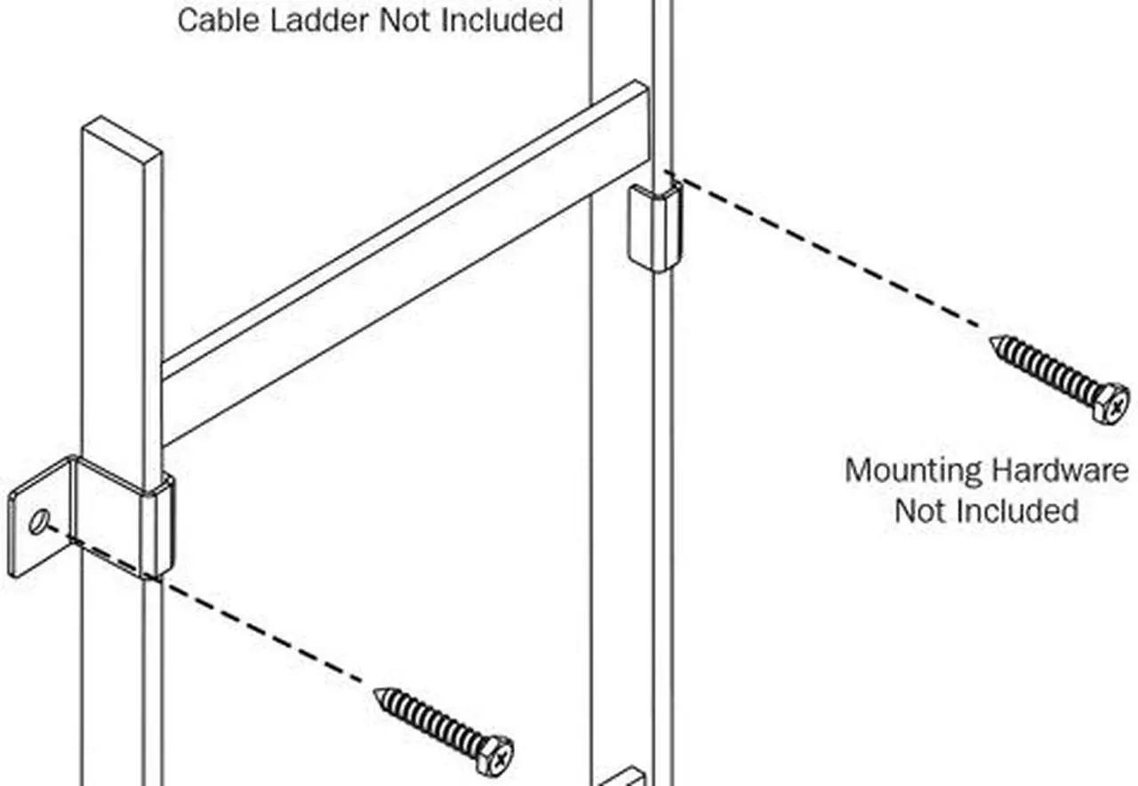 Alt view image 6 of 6 - TRIPP LITE SRLVRTBRKT Cable Runway Vertical Wall Brackets, Straight