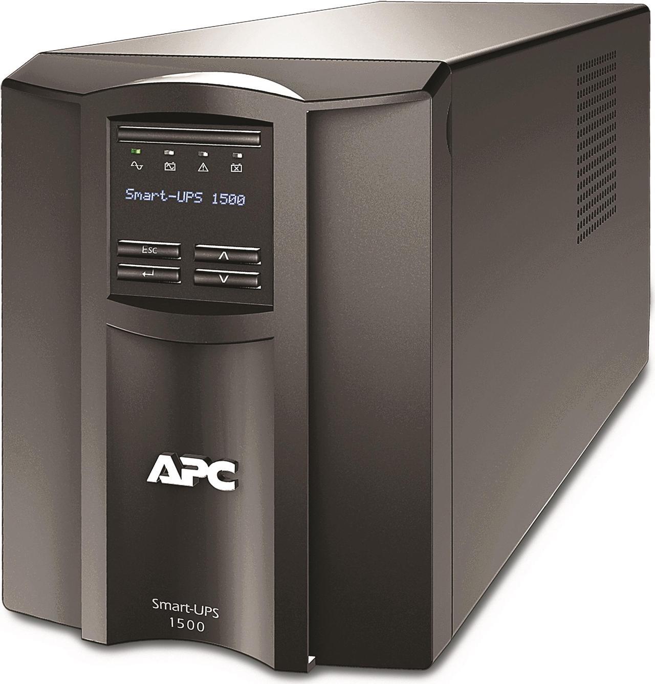 APC by Schneider Electric Smart-UPS 1500VA Tower UPS - Tower - AVR - 3 Hour Recharge - 6.50 Minute Stand-by - 120 V AC Input - 110 V AC, 125 V AC, 120 V AC Output - Sine Wave - USB - LCD Display - 8 x