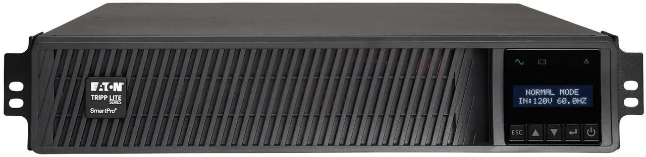 Alt view image 4 of 10 - Tripp Lite series SmartPro 1000VA 1000W 120V Line-Interactive Sine Wave UPS - 8 Outlets, Extended Run, Network Card Included, LCD, USB, DB9, 2U Rack/Tower (SMART1000RMX2UN)