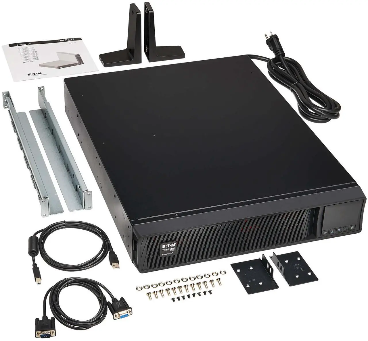 Alt view image 10 of 10 - Tripp Lite series SmartPro 1000VA 1000W 120V Line-Interactive Sine Wave UPS - 8 Outlets, Extended Run, Network Card Included, LCD, USB, DB9, 2U Rack/Tower (SMART1000RMX2UN)