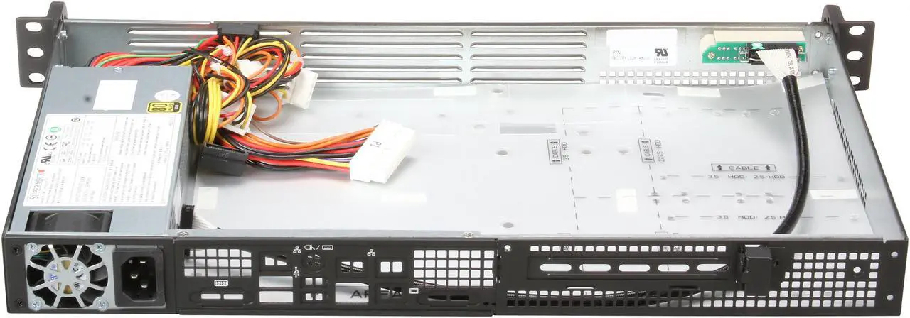 Alt view image 5 of 7 - BLACK 1U MINI SC504 CHASSIS W/