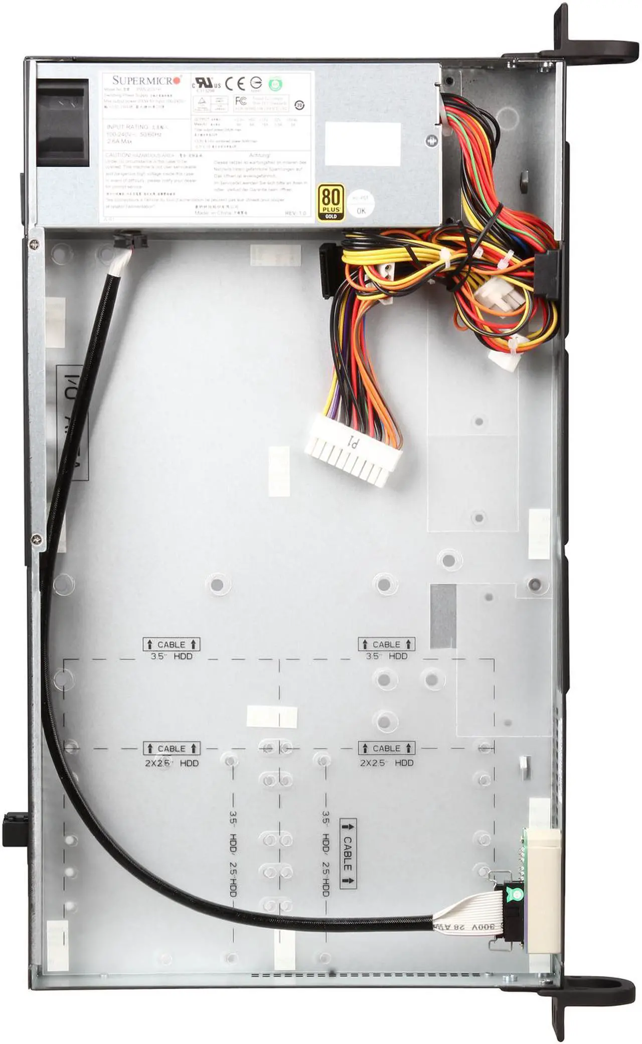 Alt view image 6 of 7 - BLACK 1U MINI SC504 CHASSIS W/