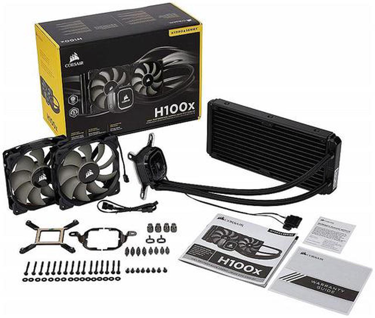 Alt view image 9 of 9 - Corsair Hydro Series H100x Extreme Performance Liquid / Water 240mm CPU Cooler (CW-9060040-WW) LGA 1700 Compatible