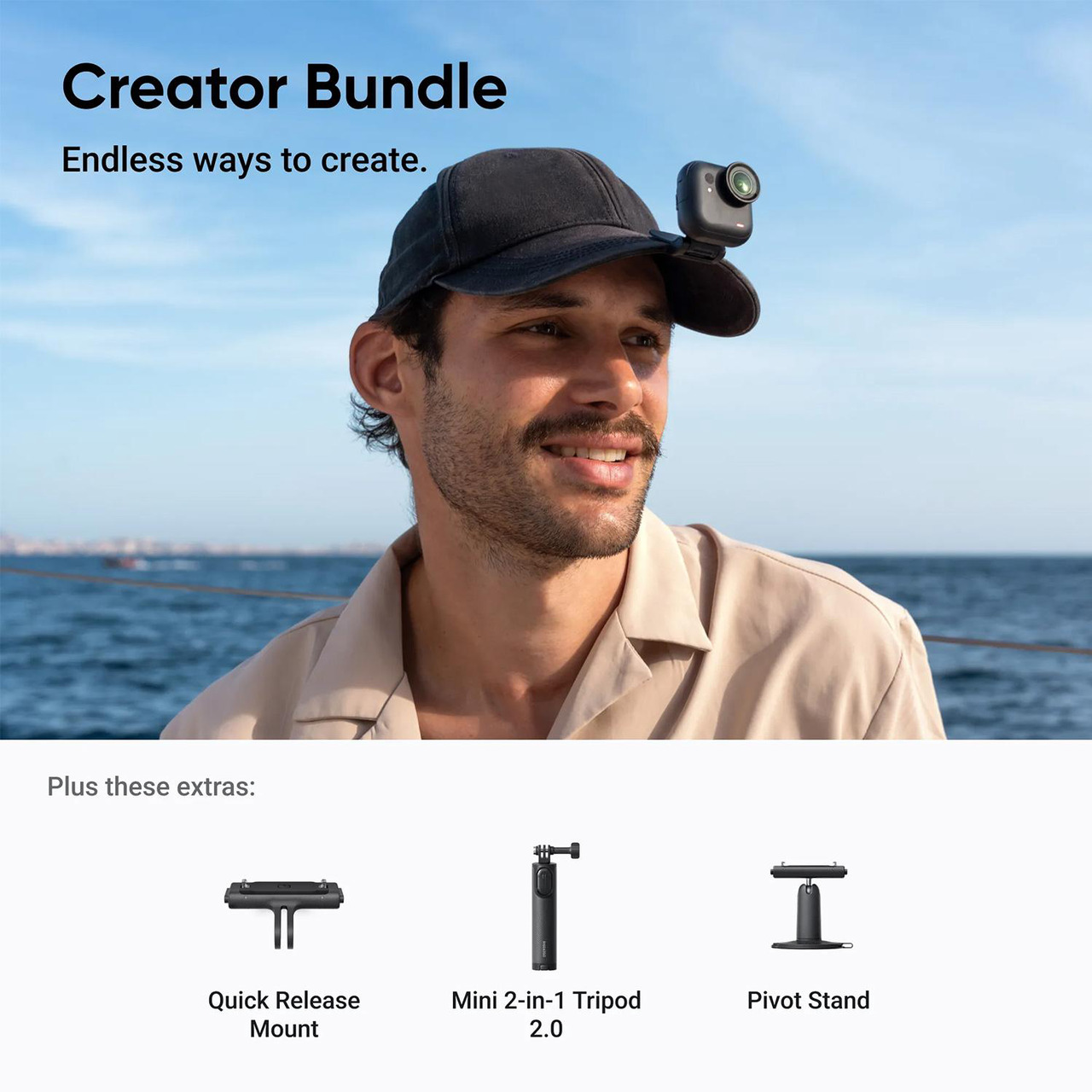 Open Box: Insta360 GO Ultra, Creator Bundle, Arctic White - Newegg.com - Open Box condition - Image 7