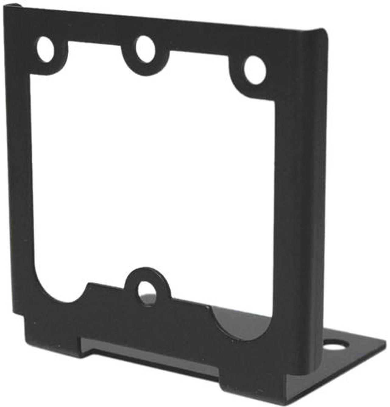 RF Ideas KT-ANGLE Black Angle Mounting Bracket For A Pcprox Reader To Be Mounted Vertical Or Side Position, Includes Angle Bracket, (2) #4 Screws, (2) Foam Tape Squares, Instructions