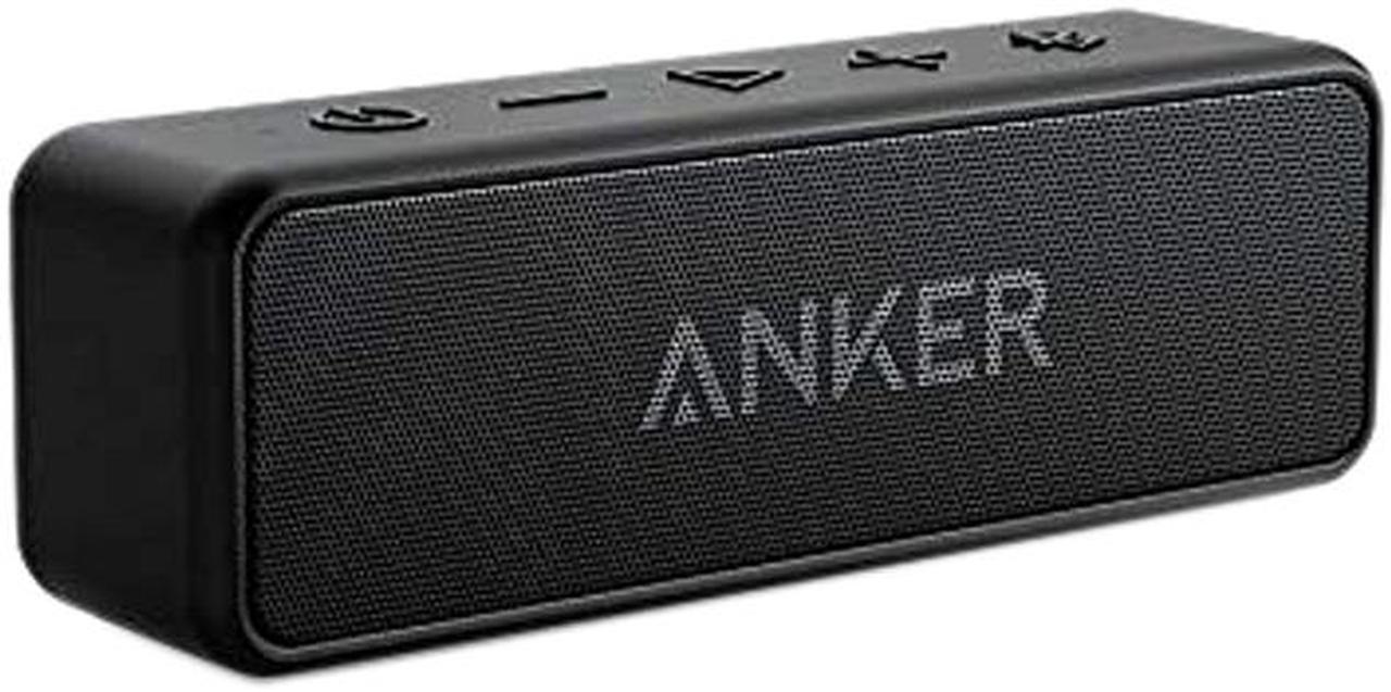 Anker Soundcore 2 Portable Bluetooth Speaker with 12W Stereo Sound, Bluetooth 5, Bassup, IPX7 Waterproof, 24-Hour Playtime, Wireless Stereo Pairing, Speaker for Home, Outdoors, Travel