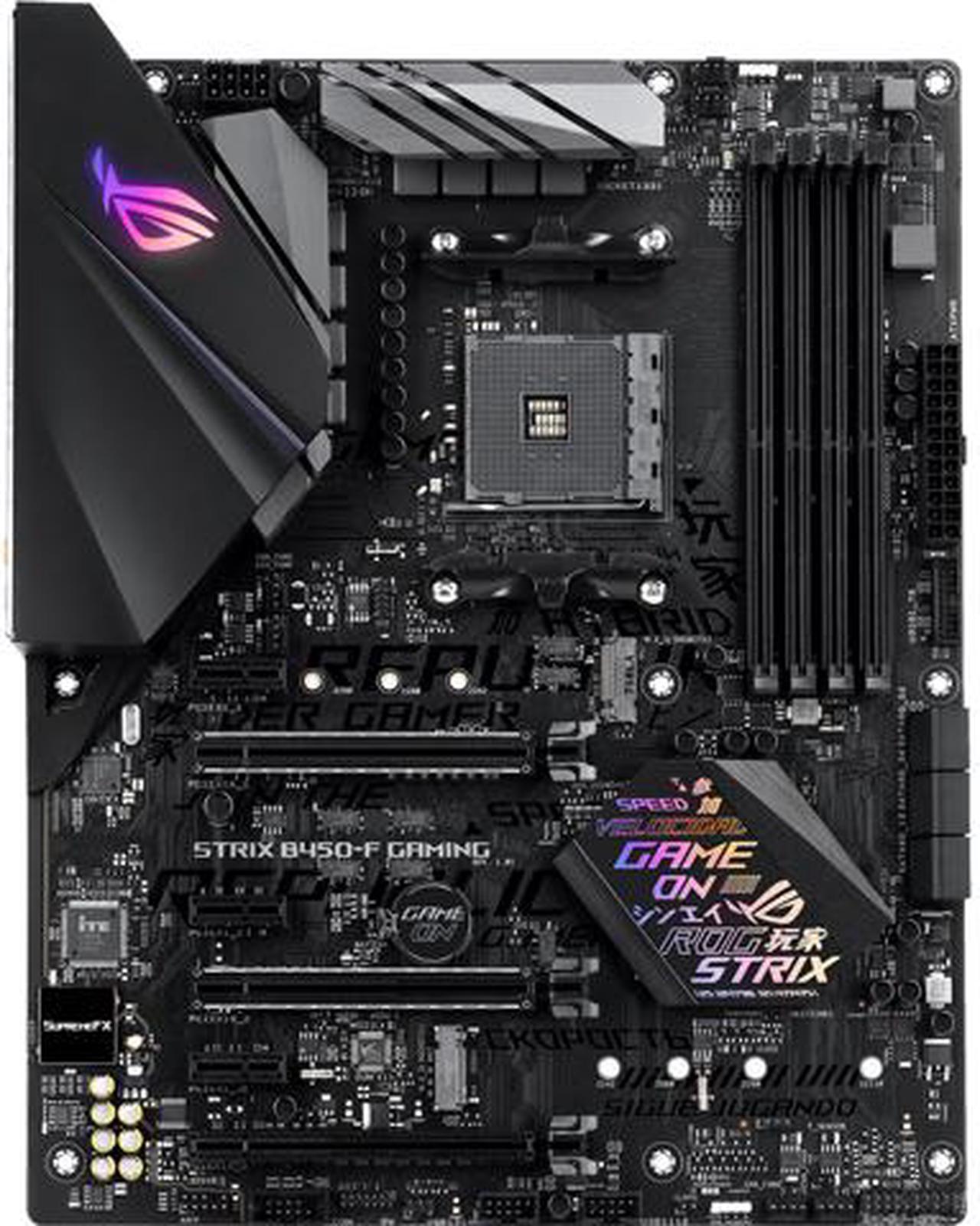 ASUS ROG STRIX B450-F GAMING AMD Socket B450 AM4 ATX Desktop Motherboard A (Renewed)