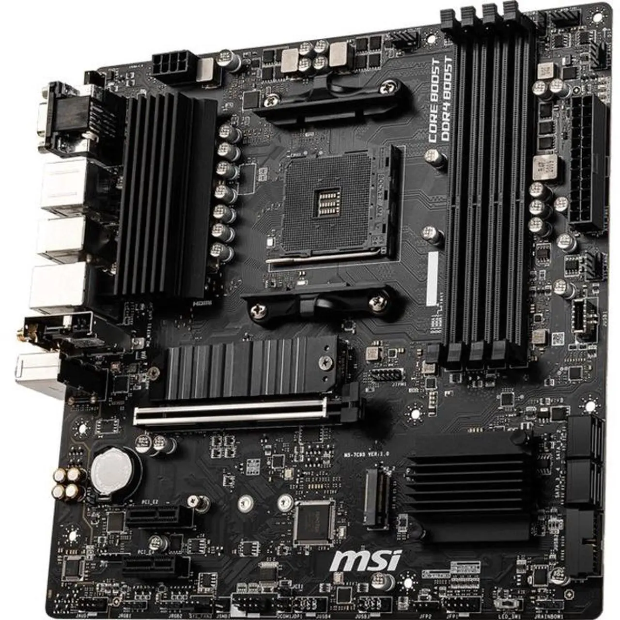 Main image of MSI B550M PRO-VDH WIFI Desktop Motherboard - AMD B550 Chipset - Socket AM4 - Micro ATX - 128 GB DDR4 SDRAM Maximum RAM - 4x Memory Slots - Gigabit Ethernet - IEEE 802.11ac - HDMI - DisplayPort