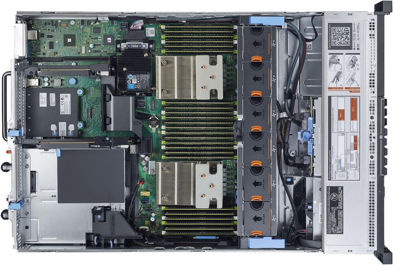 Alt view image 3 of 4 - Dell PowerEdge R730 - Server - rack-mountable - 2U - 2-way - 2 x Xeon E5-2660V4 / 2 GHz - RAM 64 GB - SAS - hot-swap 2.5" - HDD 1.2 TB - G200eR2 - GigE - no OS - monitor: none