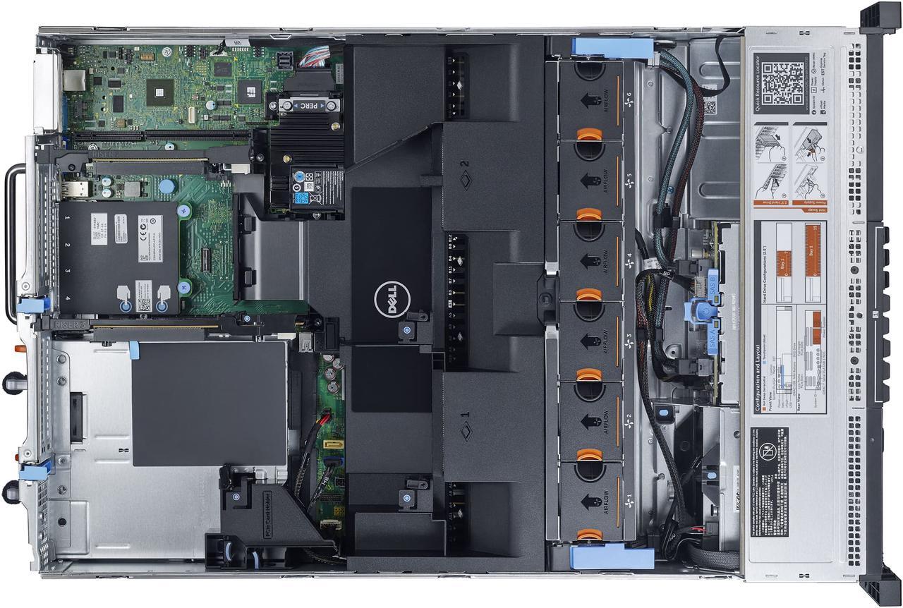 Alt view image 4 of 4 - Dell PowerEdge R730 - Server - rack-mountable - 2U - 2-way - 2 x Xeon E5-2660V4 / 2 GHz - RAM 64 GB - SAS - hot-swap 2.5" - HDD 1.2 TB - G200eR2 - GigE - no OS - monitor: none