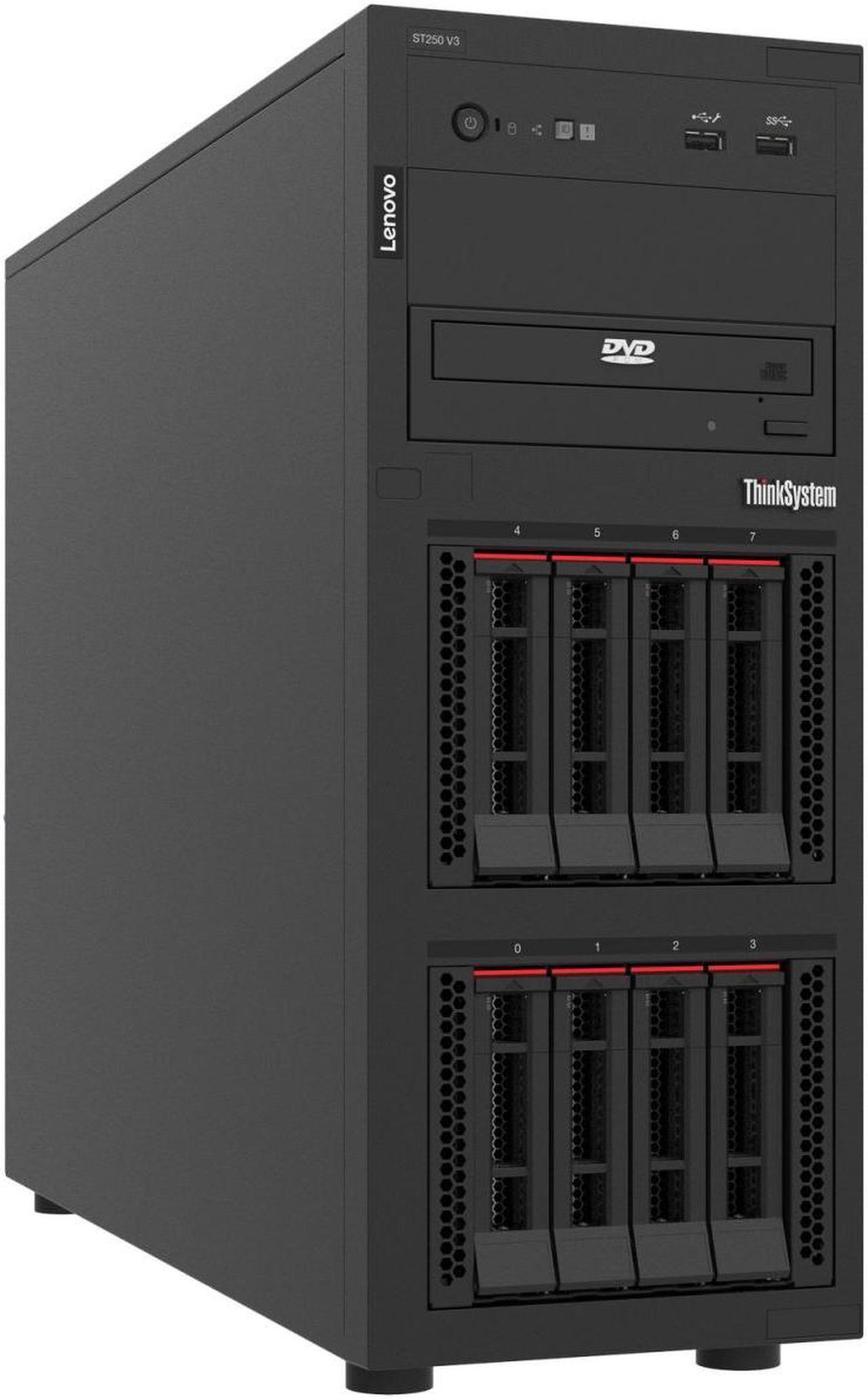 Main image of Lenovo ThinkSystem ST250 V3 7DCEA01WNA Tower Server - 1 x Intel Xeon E-2488 3.20 GHz - 16 GB RAM - 12Gb/s SAS Controller - Intel C266 Chip - 1 Processor Support - 128 GB RAM Support - TruDDR5 - Matrox G200 Up to 16 MB Graphic Card
