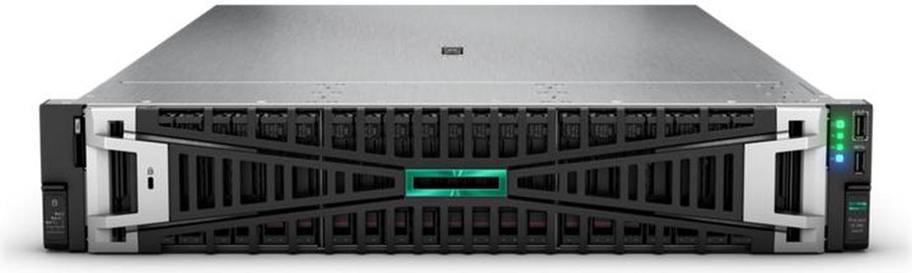 Main image of HPE ProLiant DL380 Gen11 server with one Intel® Xeon® Silver 4510 Processor, 64 GB (2x32 GB) Dual Rank Memory, one HPE MR408i-o Gen11 x8 Lanes 4GB Cache OCP SPDM Storage Controller  - P72983-005