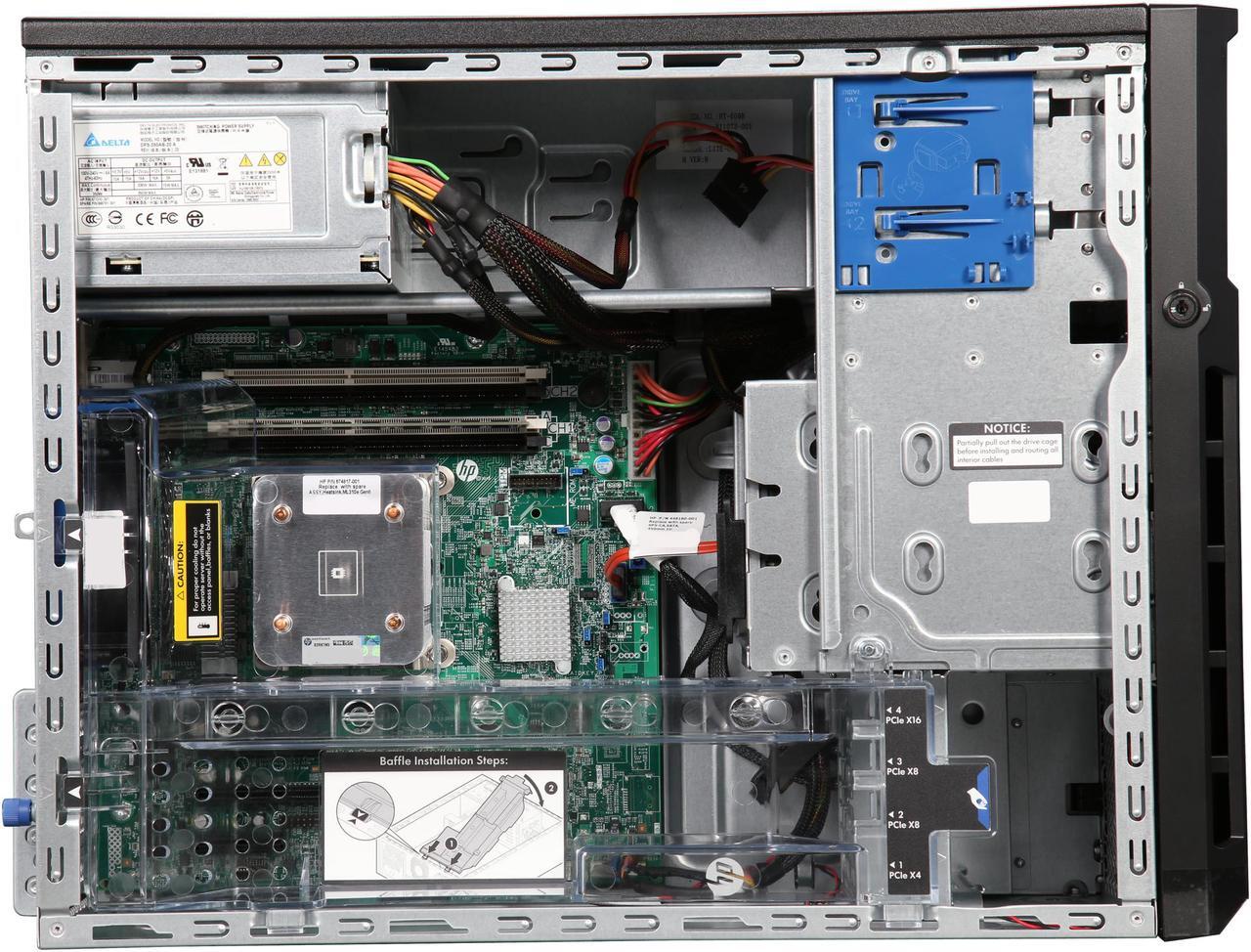 Alt view image 6 of 9 - HP ProLiant ML10 V2 Tower Server System i3-4150 3.5 GHz 8GB RAM 500GB SATA 7.2K