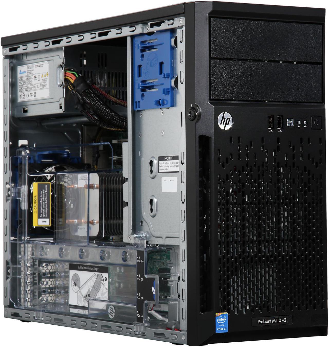 Alt view image 7 of 9 - HP ProLiant ML10 V2 Tower Server System i3-4150 3.5 GHz 8GB RAM 500GB SATA 7.2K