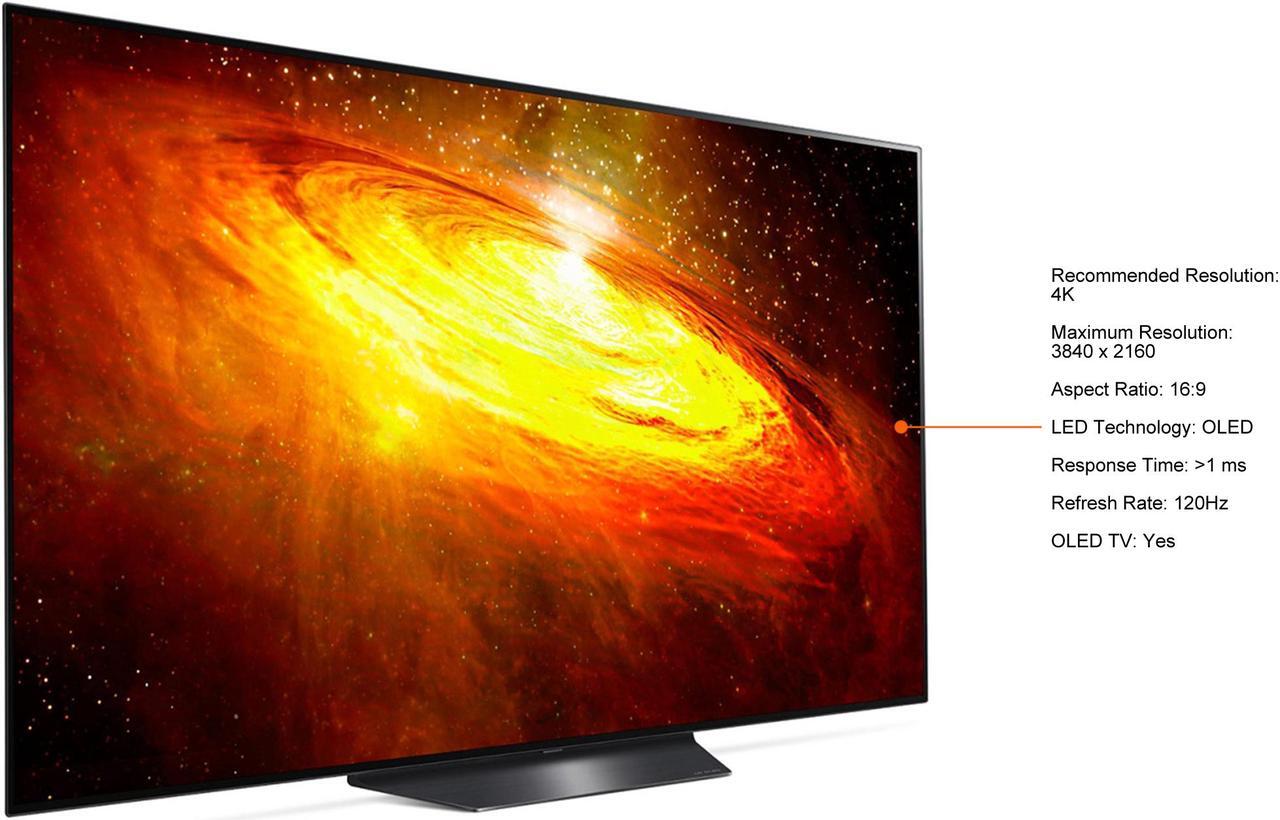 Alt view image 6 of 9 - LG BX Series 65" 4K UHD Smart OLED TV with AI ThinQ OLED65BXPUA (2020)