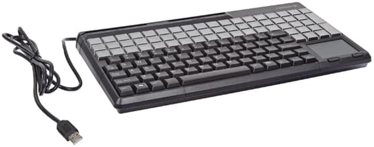 Alt view image 4 of 5 - SPOS QWERTY KEYBOARD, BLACK, 14, USB, W/ 3 TRACK MSR, TOUCHPAD. US 123 LAYOUT W/