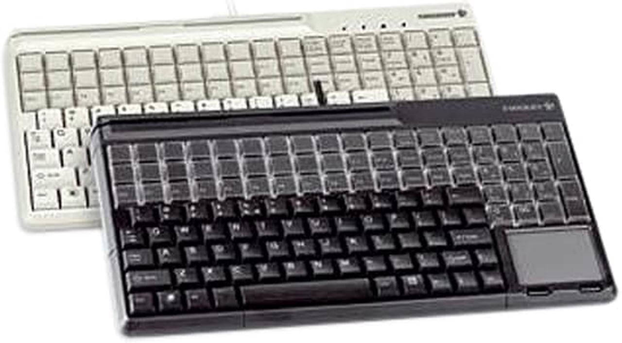 Alt view image 2 of 5 - SPOS QWERTY KEYBOARD, BLACK, 14, USB, W/ 3 TRACK MSR, TOUCHPAD. US 123 LAYOUT W/