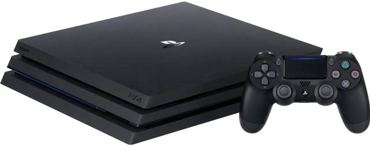 Alt view image 2 of 5 - Sony PlayStation 4 Pro - Game Pad Supported - Wireless - Black - AMD Radeon - 3840 x 2160 - 16:9 - 2160p - Blu-ray Disc Player - 1 TB HDD - Gigabit Ethernet - Bluetooth - Wireless LAN - HDMI - USB ...