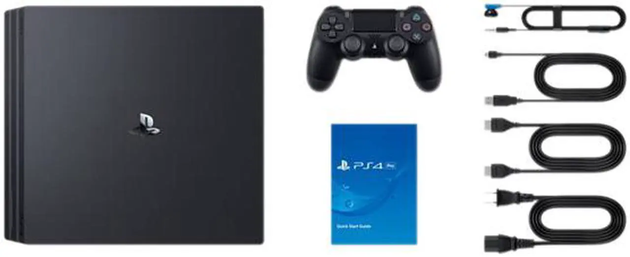 Alt view image 5 of 5 - Sony PlayStation 4 Pro - Game Pad Supported - Wireless - Black - AMD Radeon - 3840 x 2160 - 16:9 - 2160p - Blu-ray Disc Player - 1 TB HDD - Gigabit Ethernet - Bluetooth - Wireless LAN - HDMI - USB ...