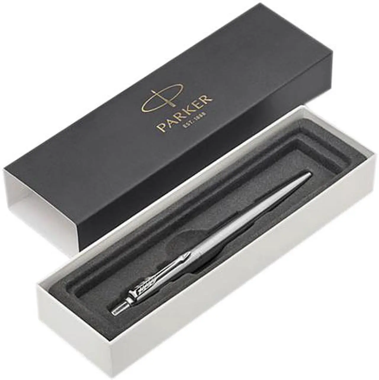 Main image of Parker Jotter Retractable Ballpoint Pen Stainless Steel w/Blue Ink Fine 1953170