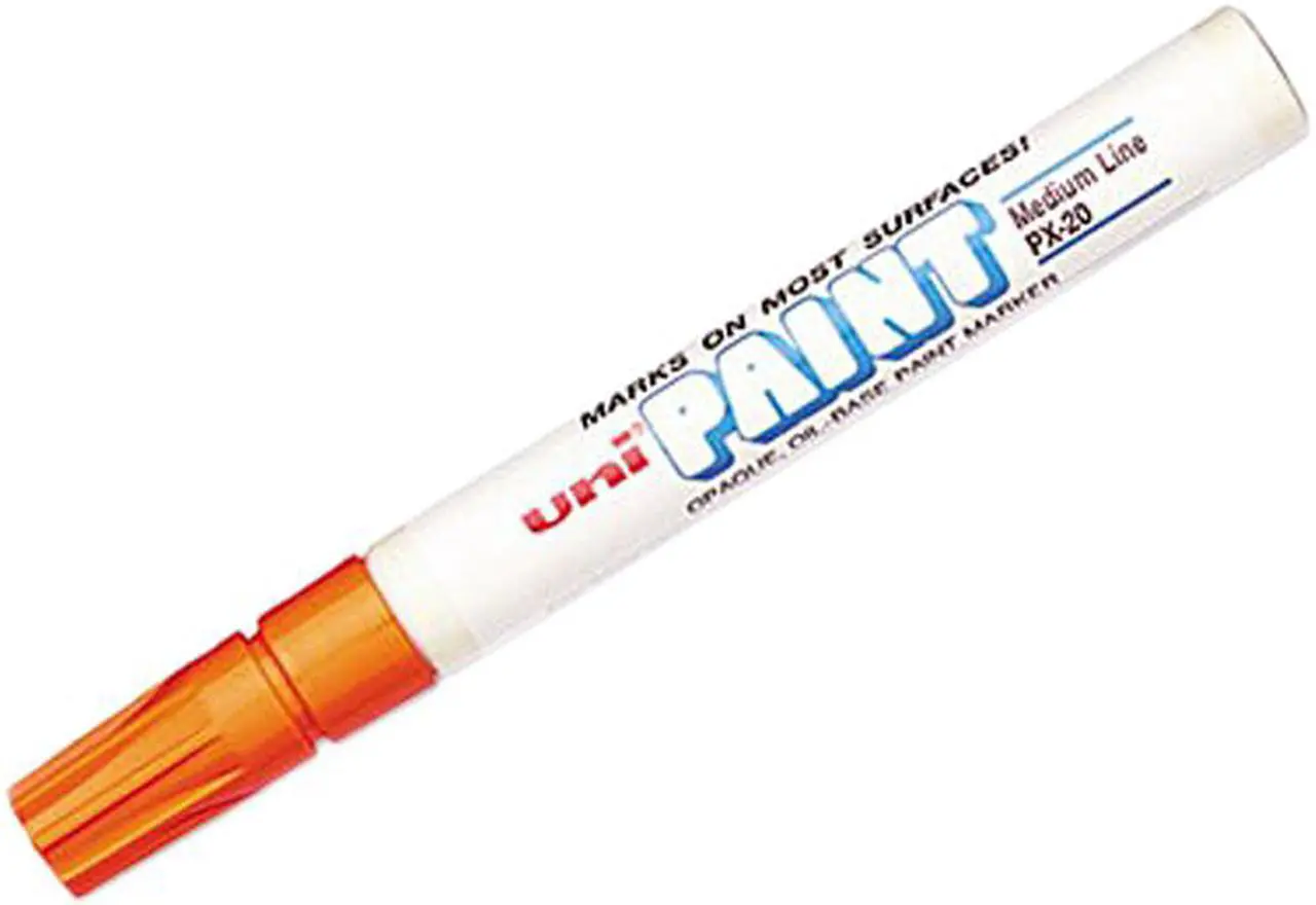 Main image of Uni-Paint Permanent Marker, Medium Bullet Tip, Orange 63607