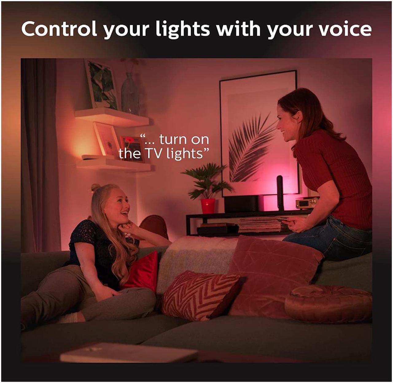 Alt view image 8 of 10 - Philips Hue Play White & Color Ambiance LED Bar Light Extension (Requires Hue LED Bar Light)