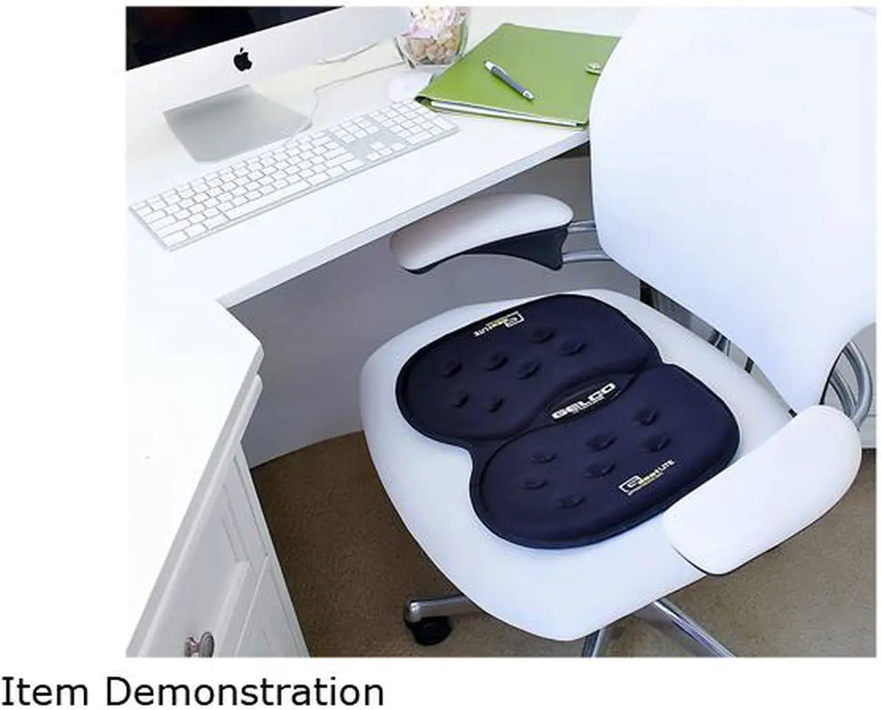 Alt view image 3 of 3 - G Seat LITE Travel Gel &Foam Cushion | Back Pain, Sciatica & Pressure Relief | Relieves Tailbone Discomfort, Promotes Healthy Posture| Ergonomic Comfort | Car, Airplane and Travel Comfort  (Black)