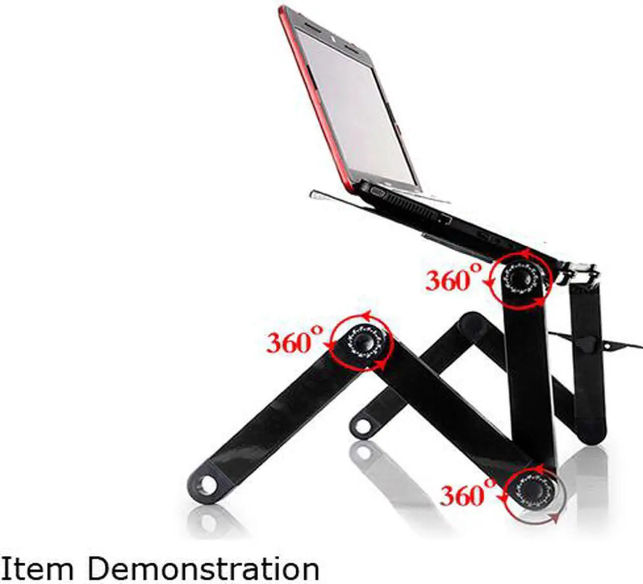 Alt view image 4 of 7 - Laptop Desk Foldable Table Stand Bed Tray with Extra Mouse Pad Side