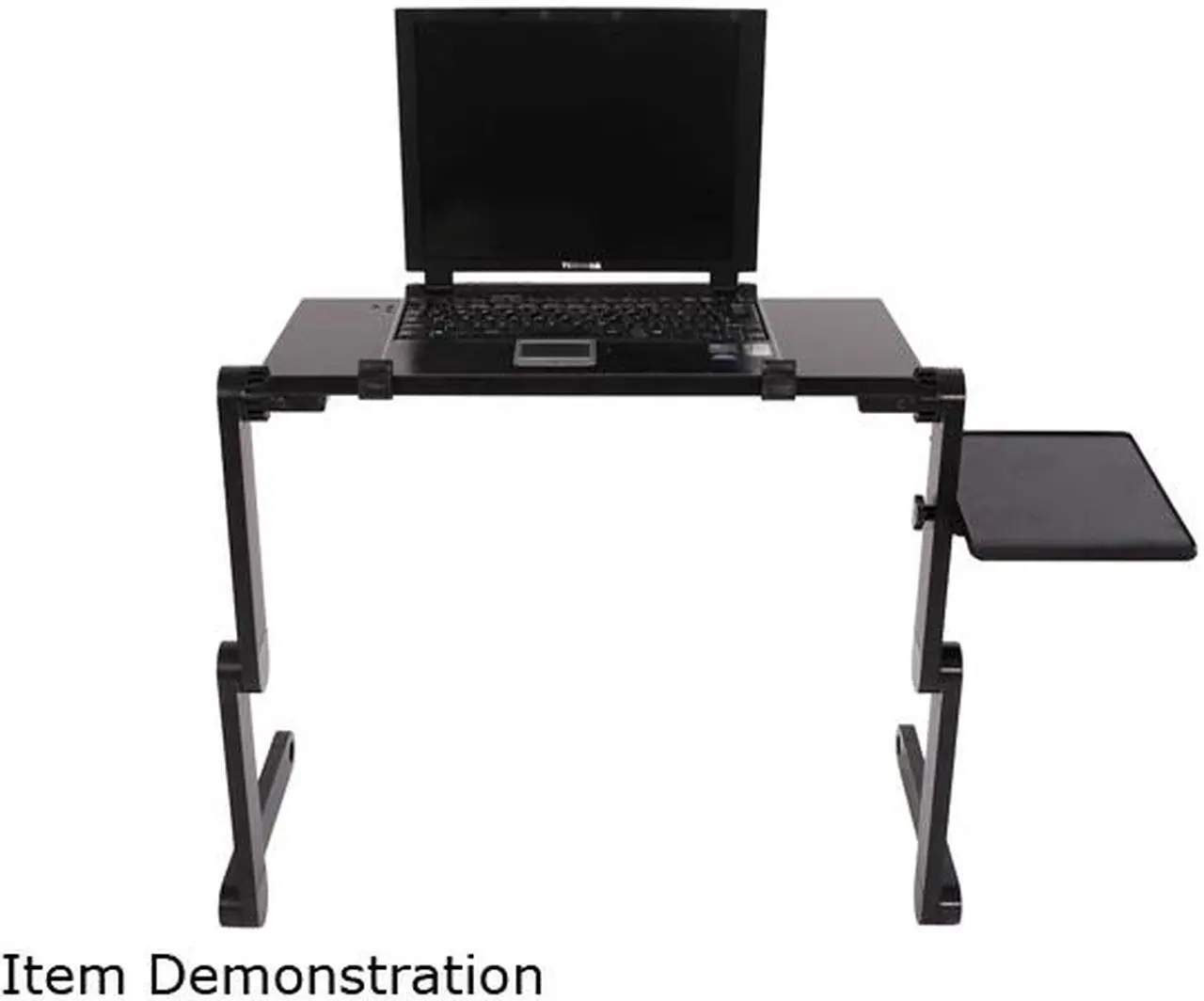 Alt view image 3 of 7 - Laptop Desk Foldable Table Stand Bed Tray with Extra Mouse Pad Side
