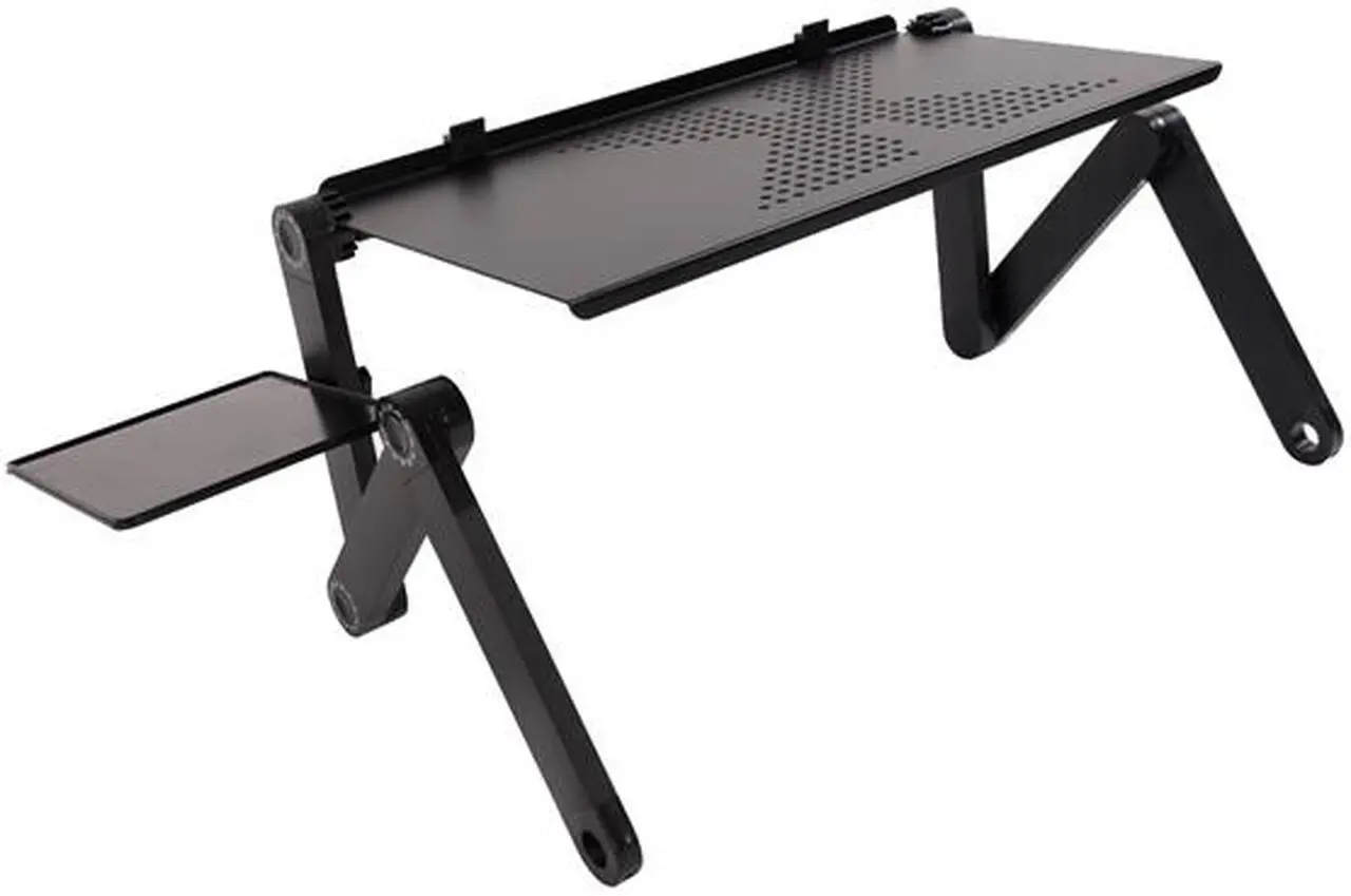 Alt view image 5 of 7 - Laptop Desk Foldable Table Stand Bed Tray with Extra Mouse Pad Side